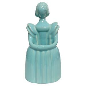 Vintage Pacific 900 USA Victorian Girl Ceramic Art Deco Decorative Vase